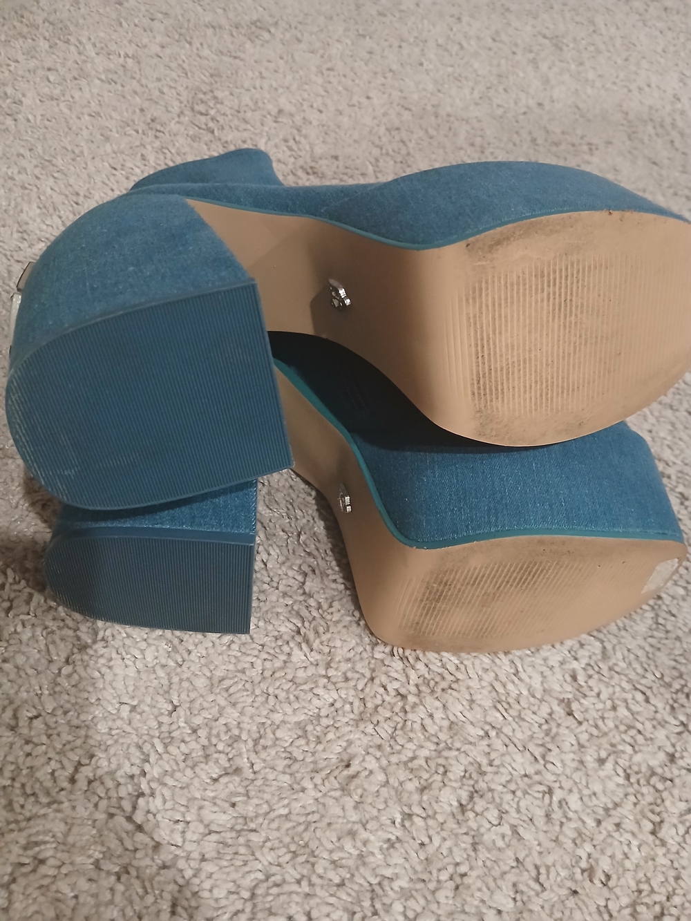 Naked Wolfe Sugar Denim Platform Sock Boots - Picture 4 of 8